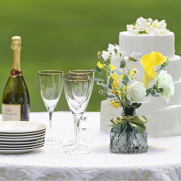 Boho Blue Glass Bud Vase - Picture 2 of 6